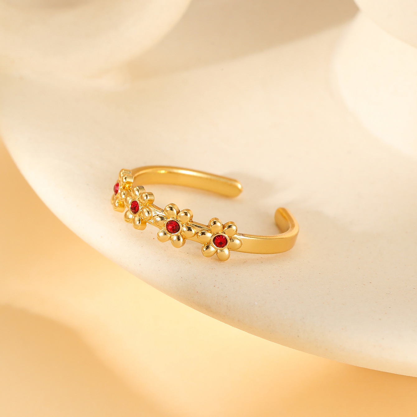 W1493 open ring with zircon 1