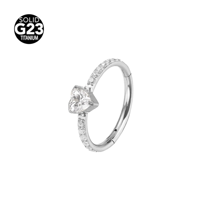 Silvery White Peach rhinestone