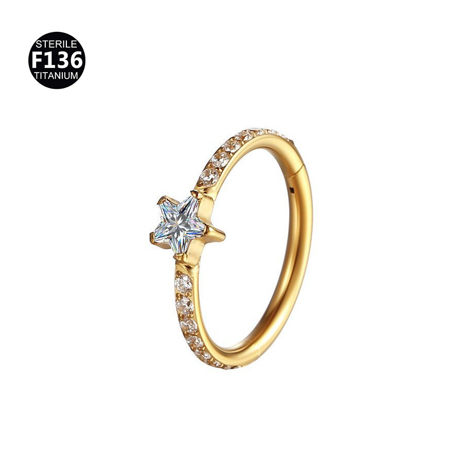 Gold white five-pointed star