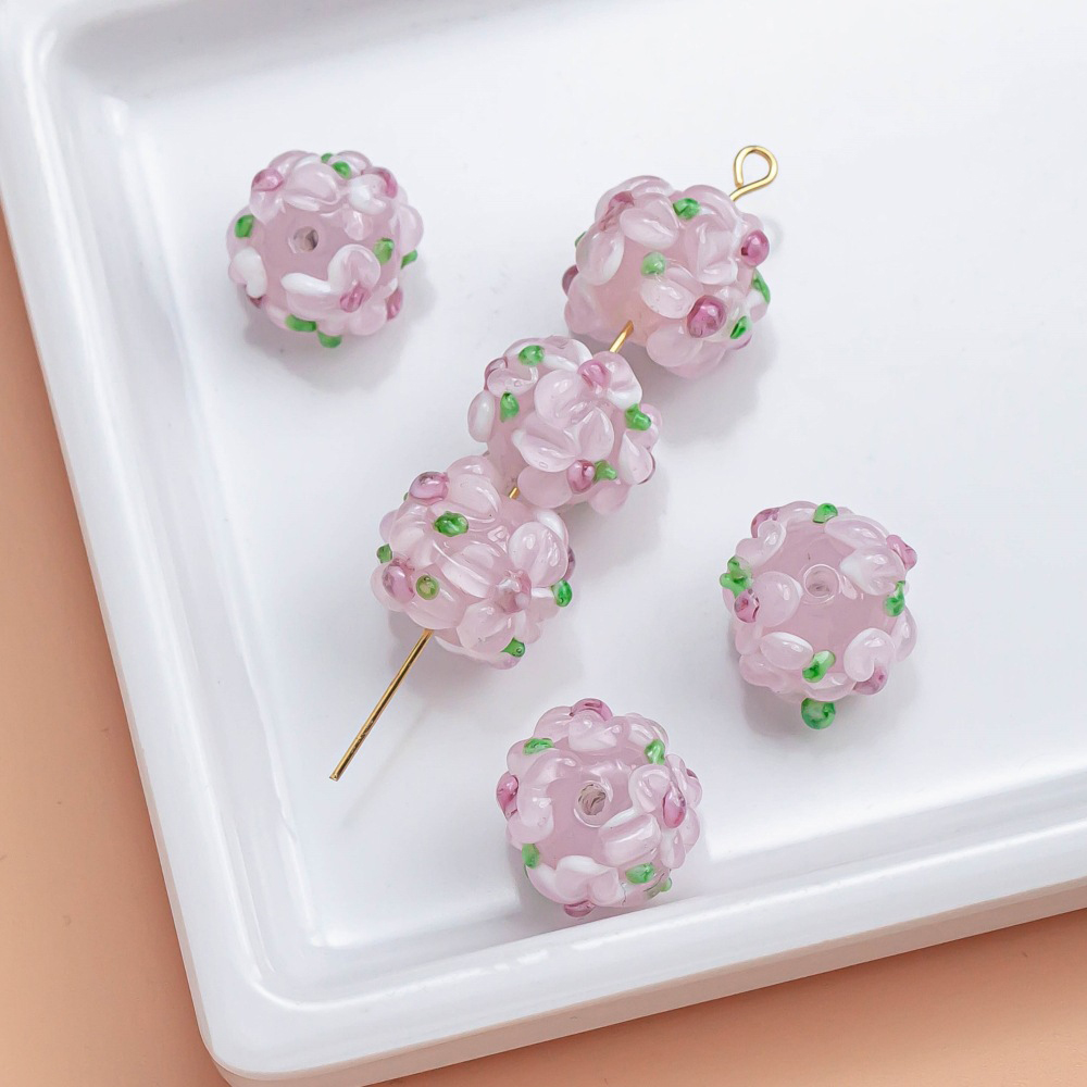 13x10mm Pink hydrangea