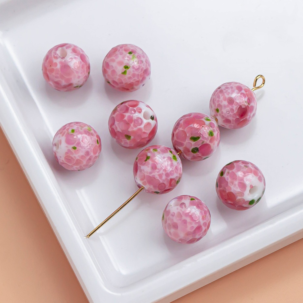 10mm Solid color flower beads