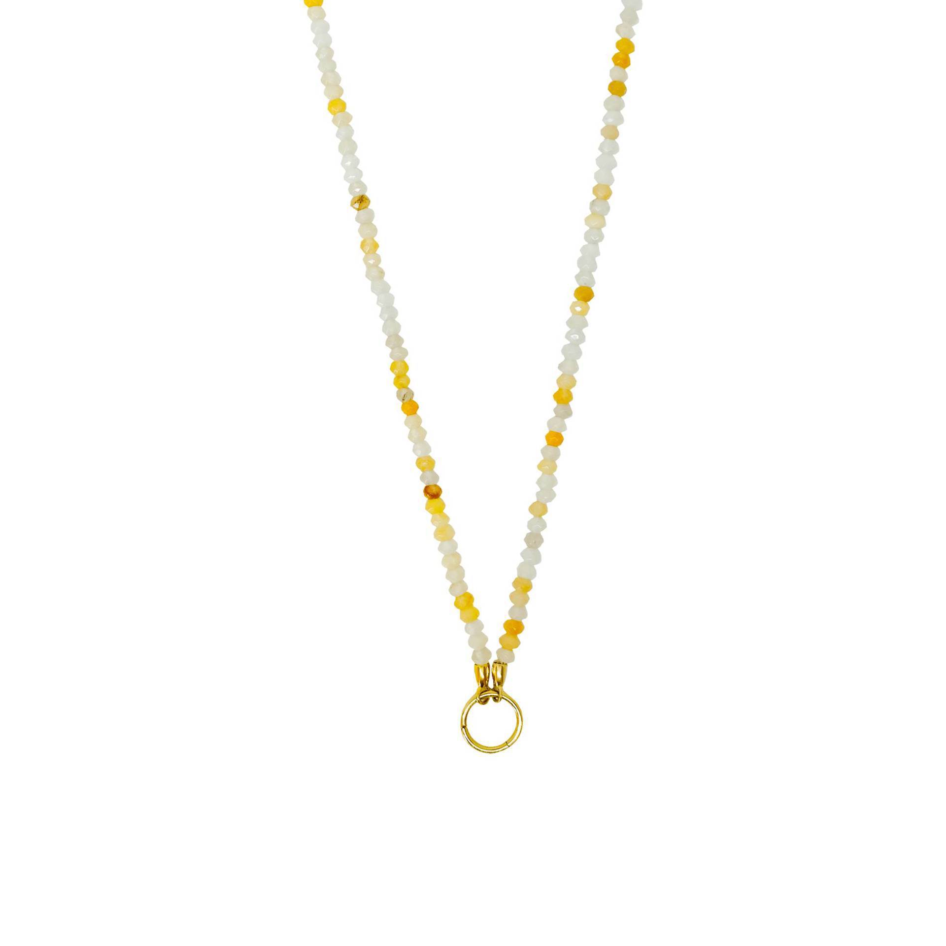 Yellow beaded necklace