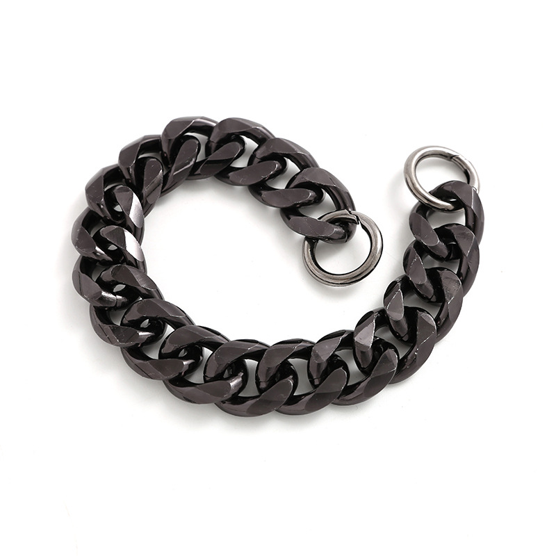 Bright black aluminum chain [14]]
