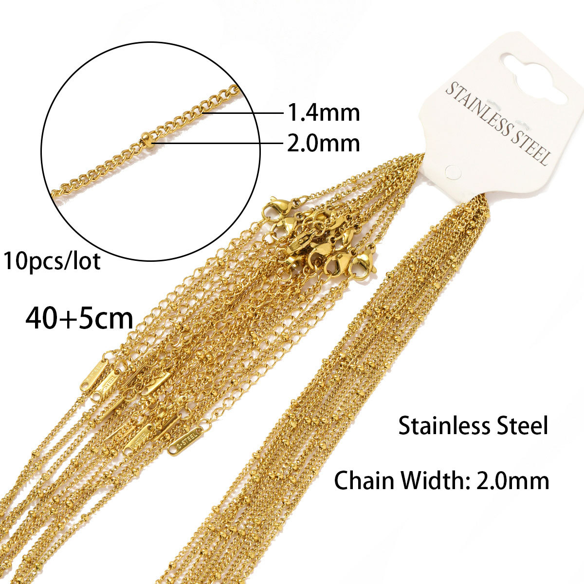 04 side clip beads 40 5 pointed gold