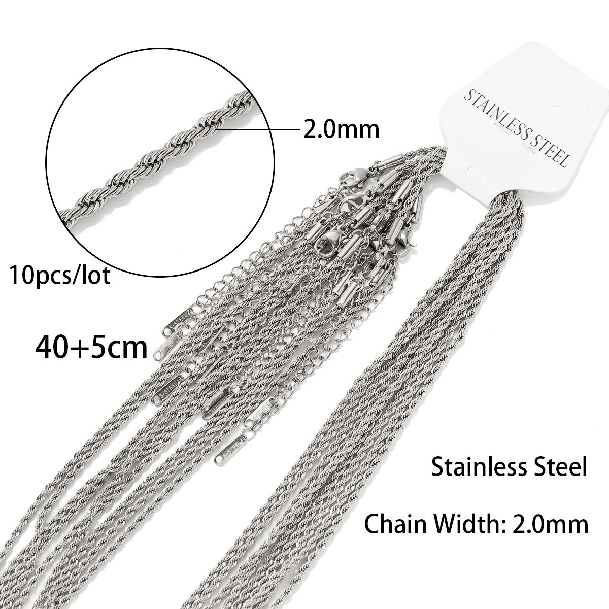2mm twist chain 40 5 points