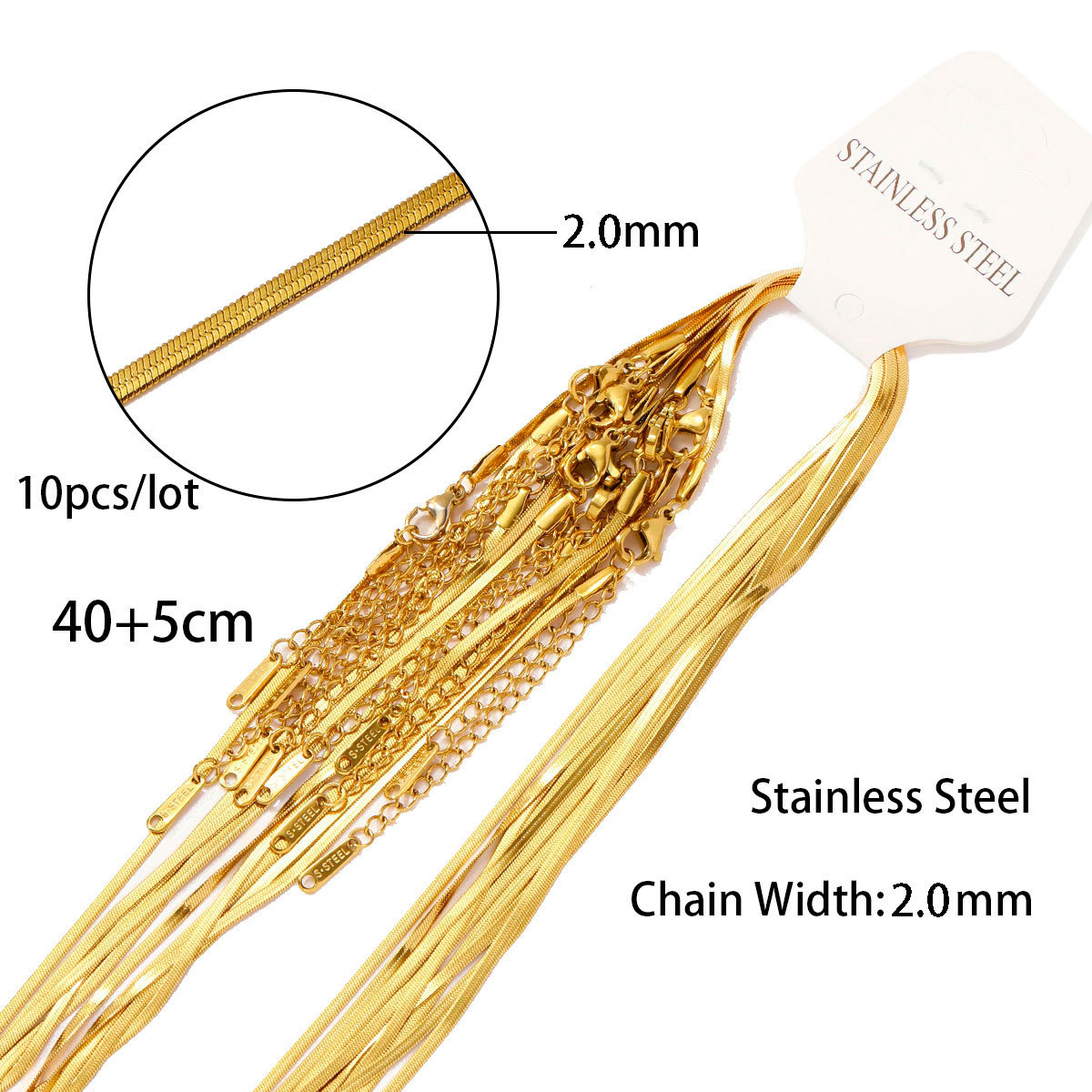 03 blade chain 40 5 point gold