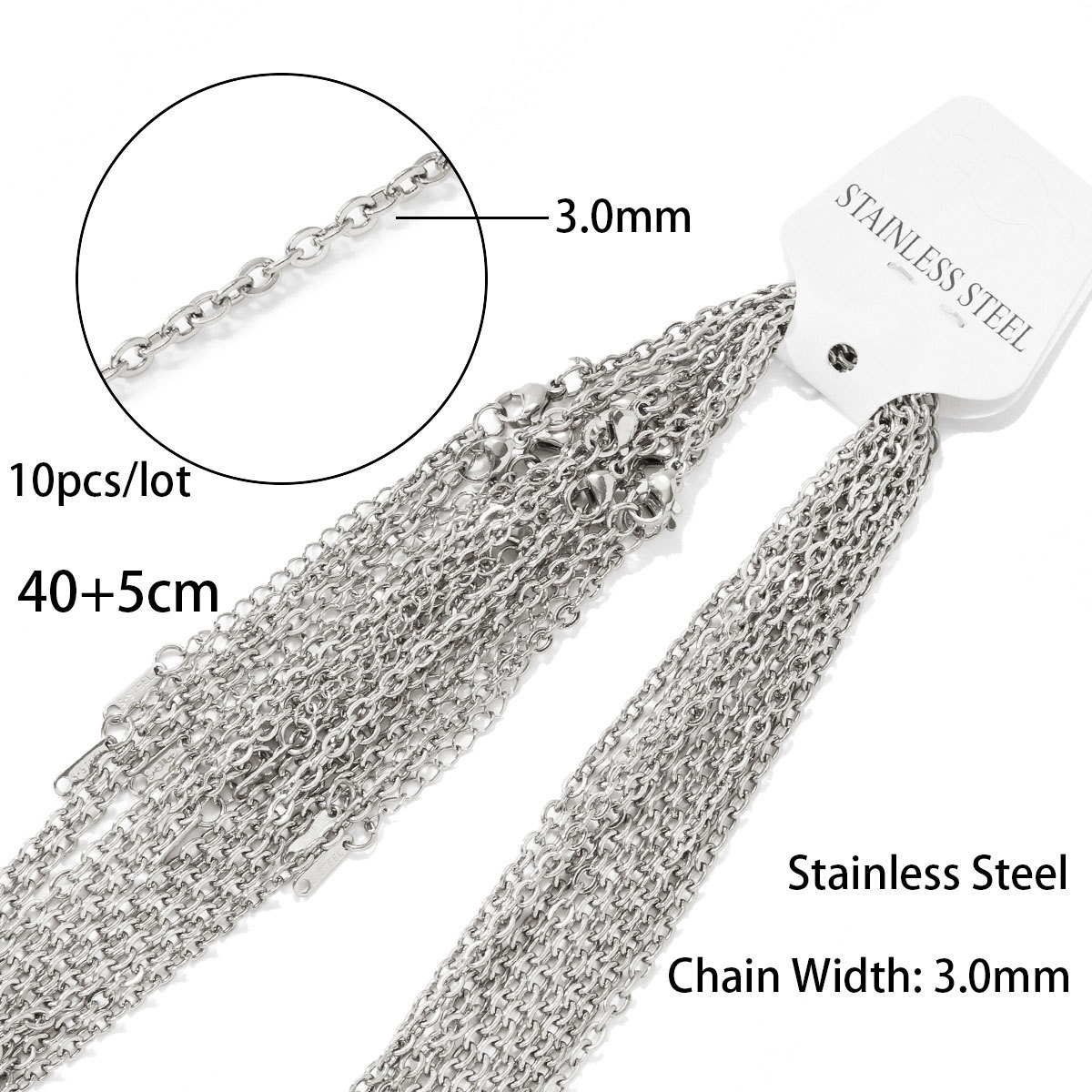 08 flat cross chain 40 5 point