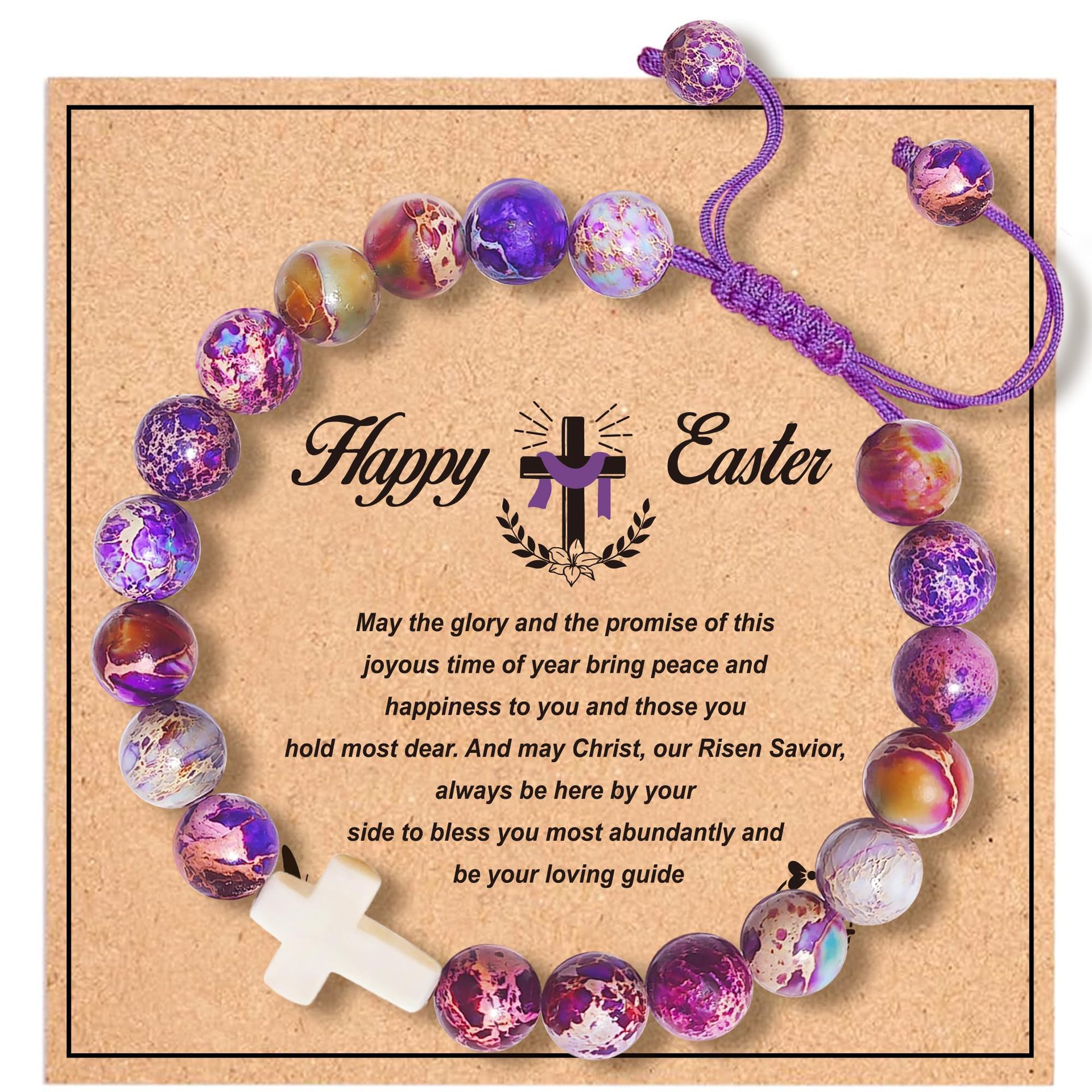 Flower purple emperor braided leaves chloroplast   happy easter card