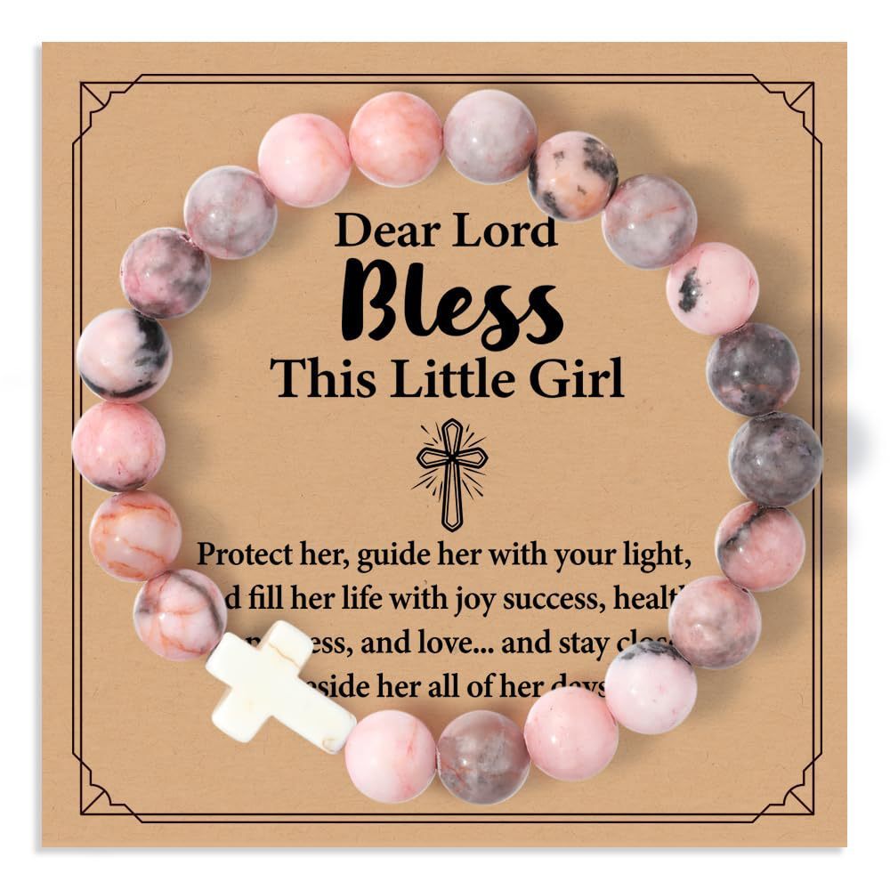 Pink zebra bless card