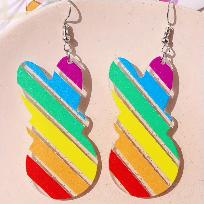 Colored rabbit-shaped