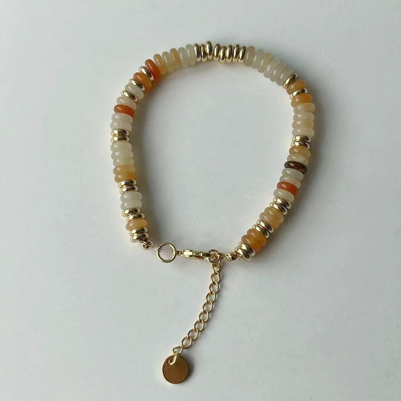 Yellow Jade Frisbee Bracelet