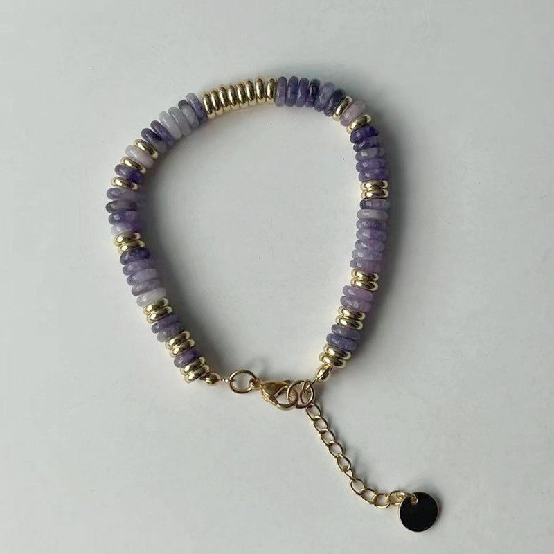 Purple Jade Frisbee Bracelet