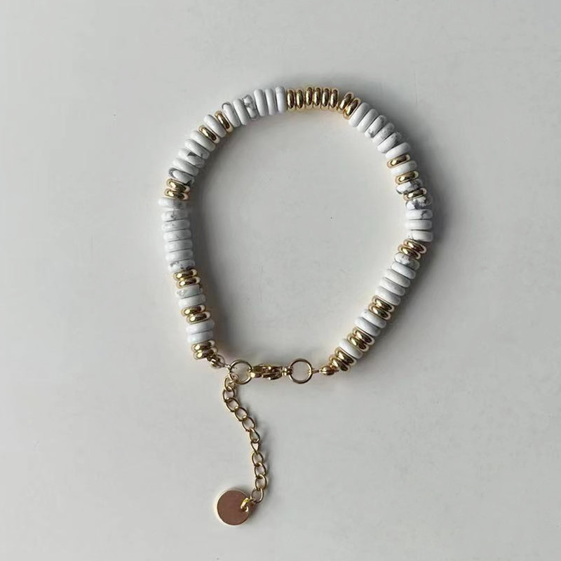 white jade frisbee bracelet