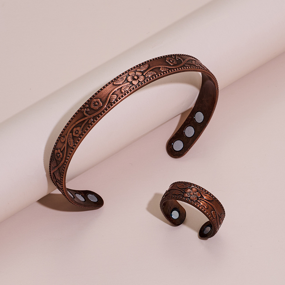 Plum blossom bracelet   ring set-bronze