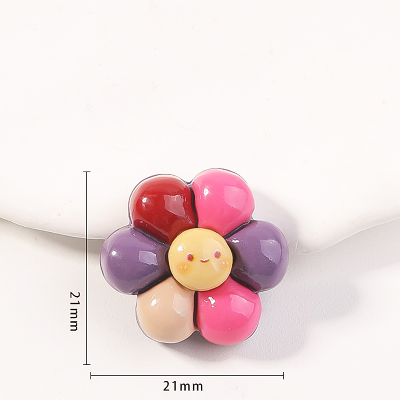 Five colored flowers