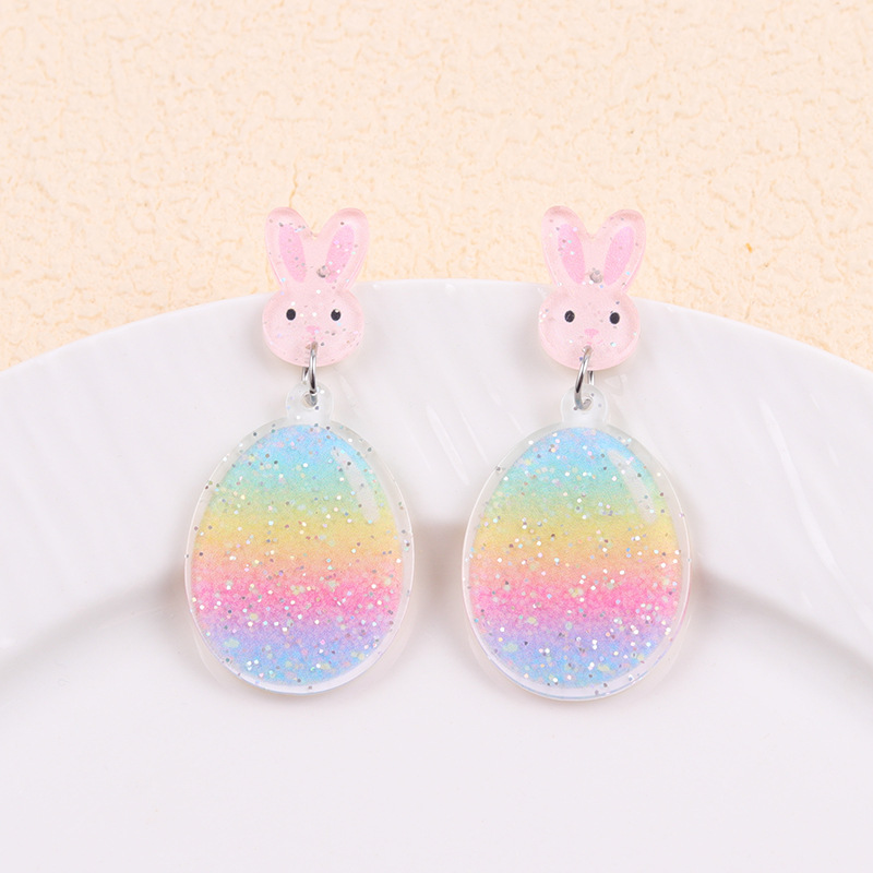 Pink bunny easter egg