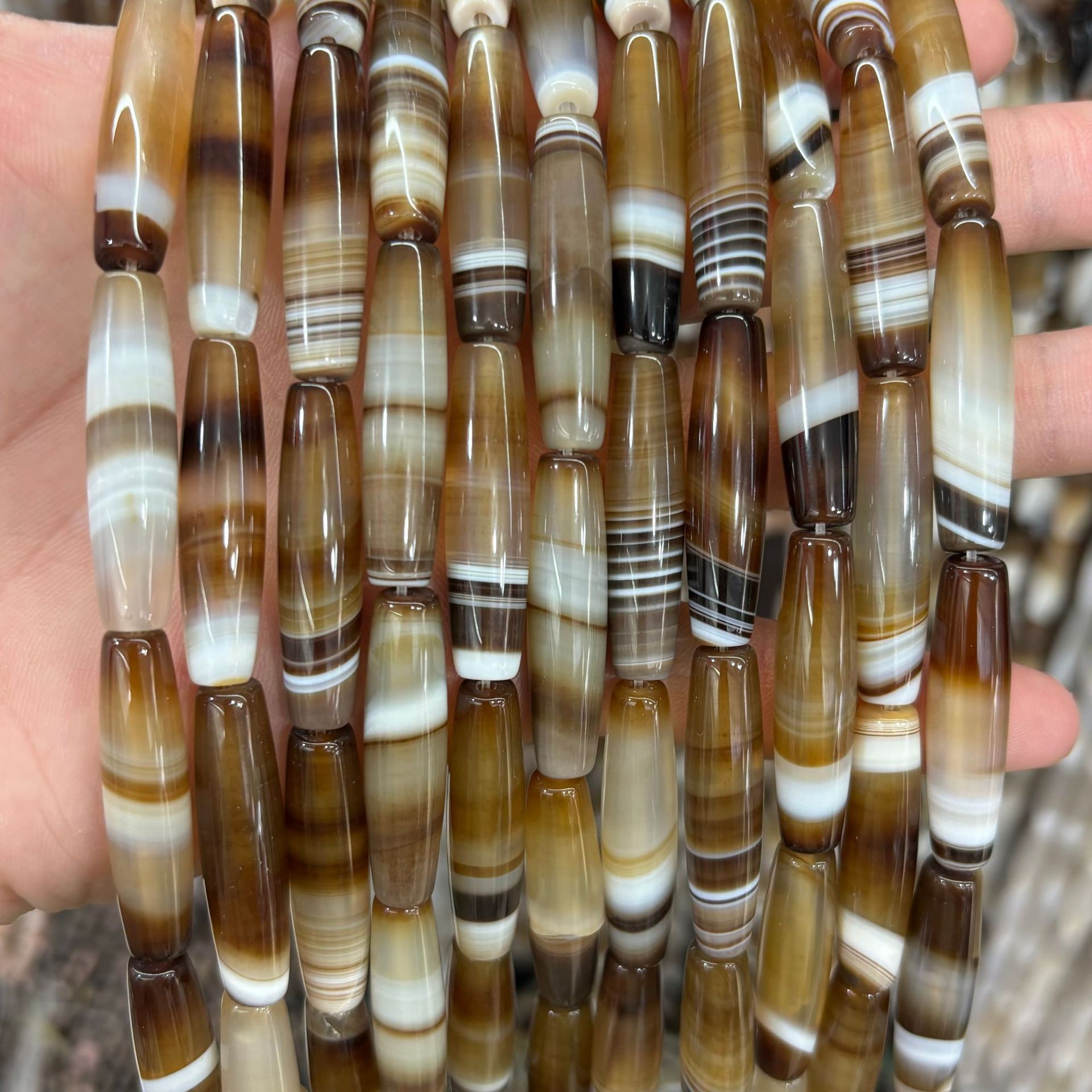 Coffee striped agate 3