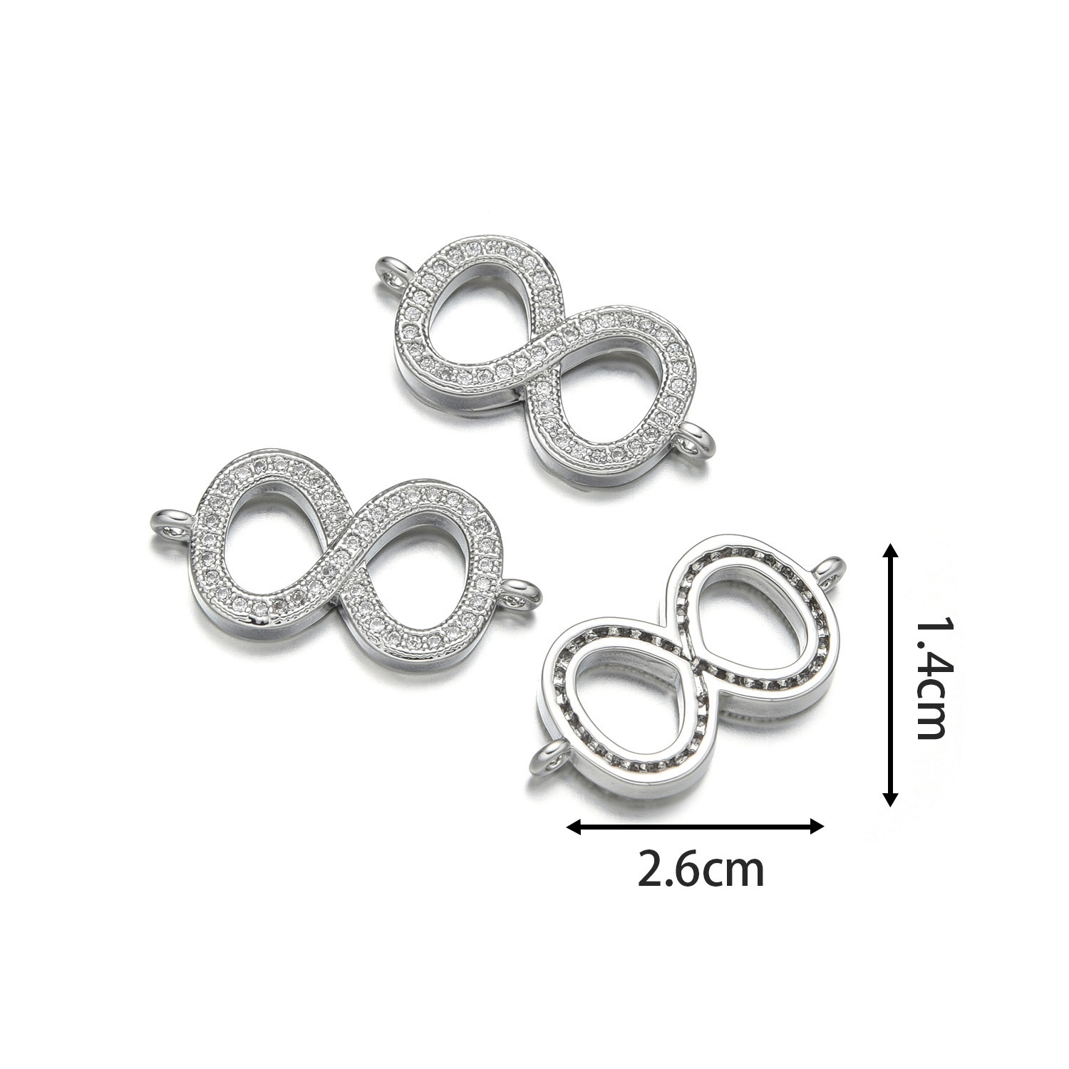 Infinity symbol hand style b (white gold)