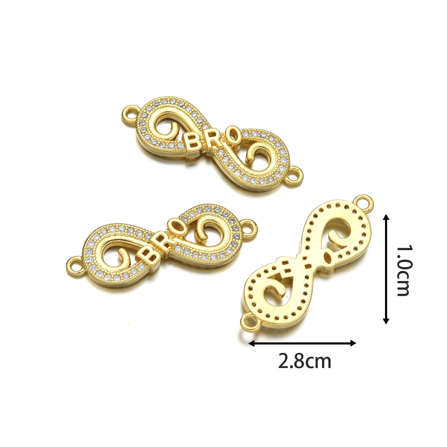 Infinity symbol hand style c (gold)