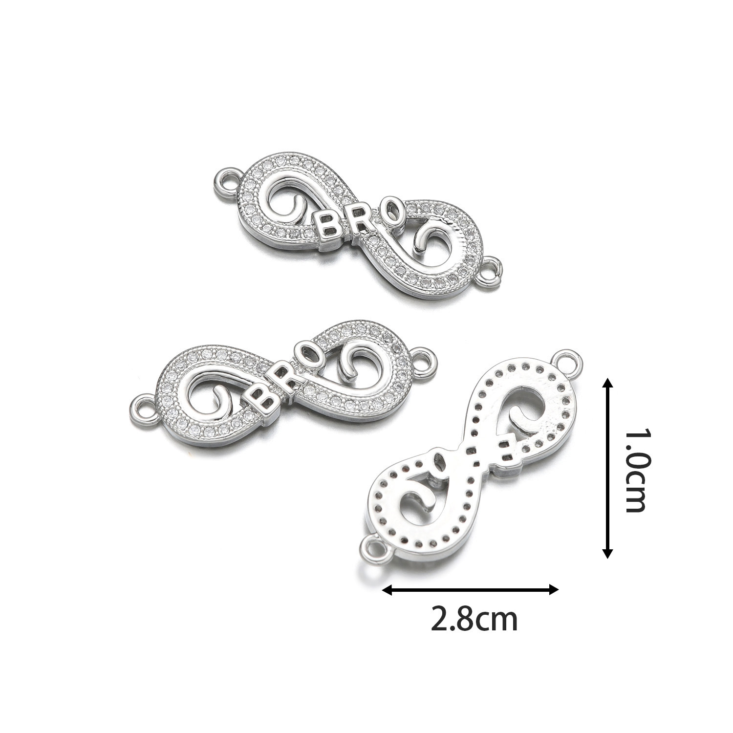 Infinity symbol hand style c (white gold)