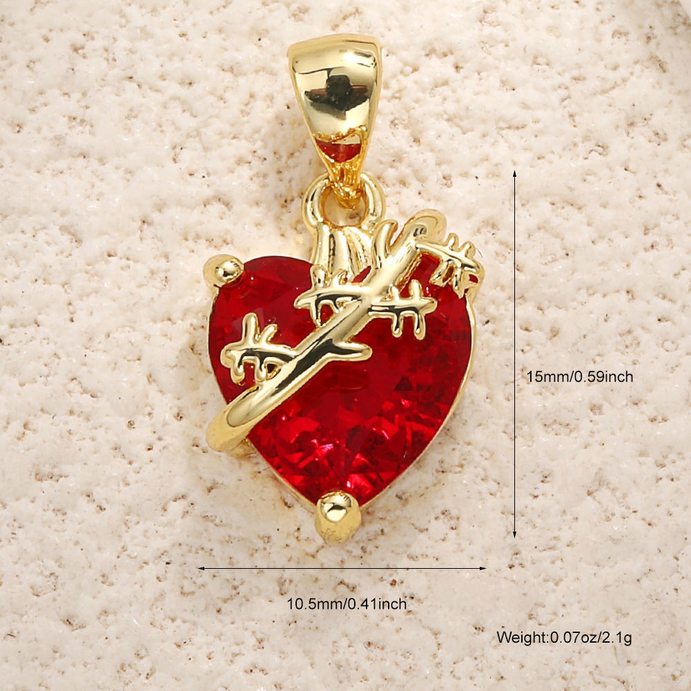 A1046 ruby ​​pendant (excluding chain)