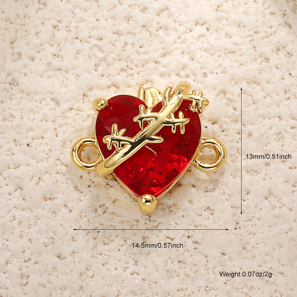 A1047 ruby ​​double hanging (excluding chain)