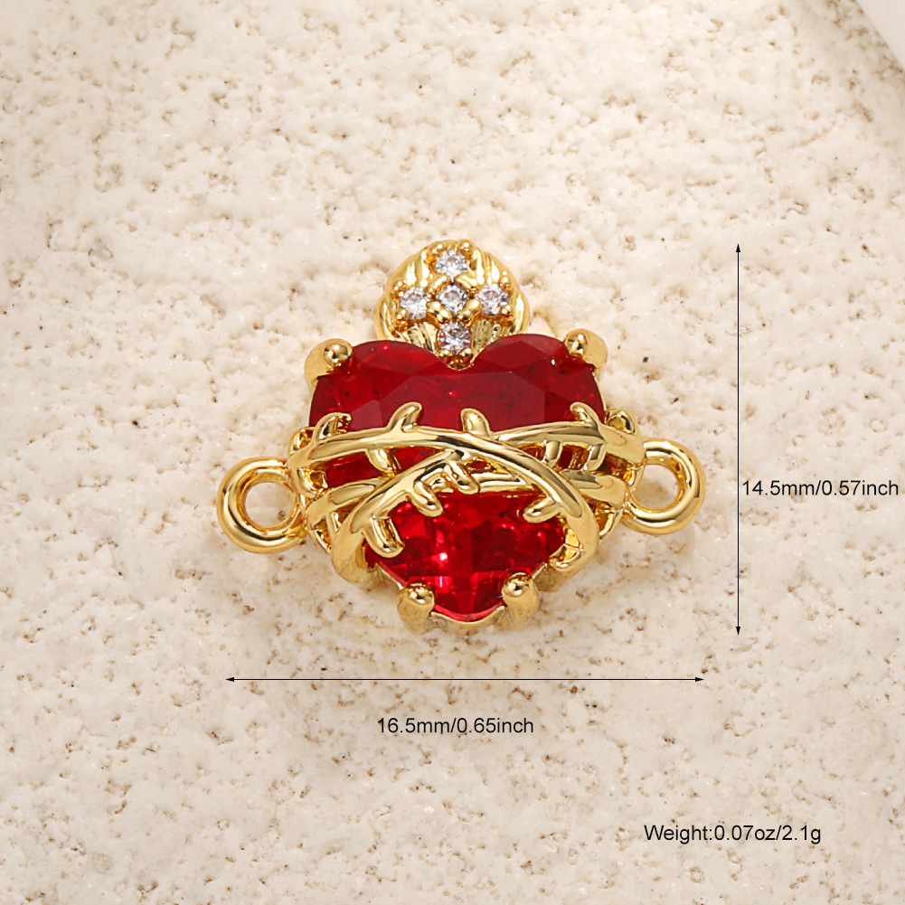 A1049 zircon cross double hanging (excluding chain)