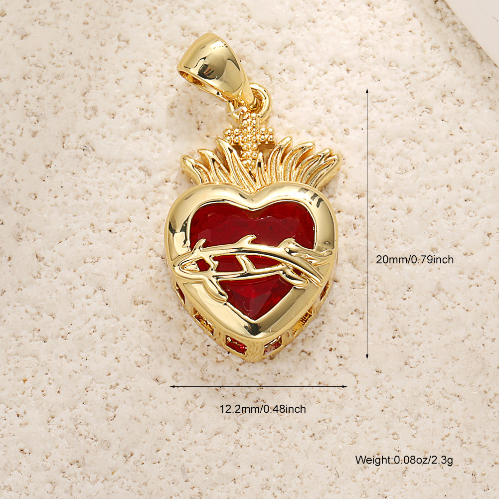 A1050 gold-plated copper cross pendant (excluding chain)