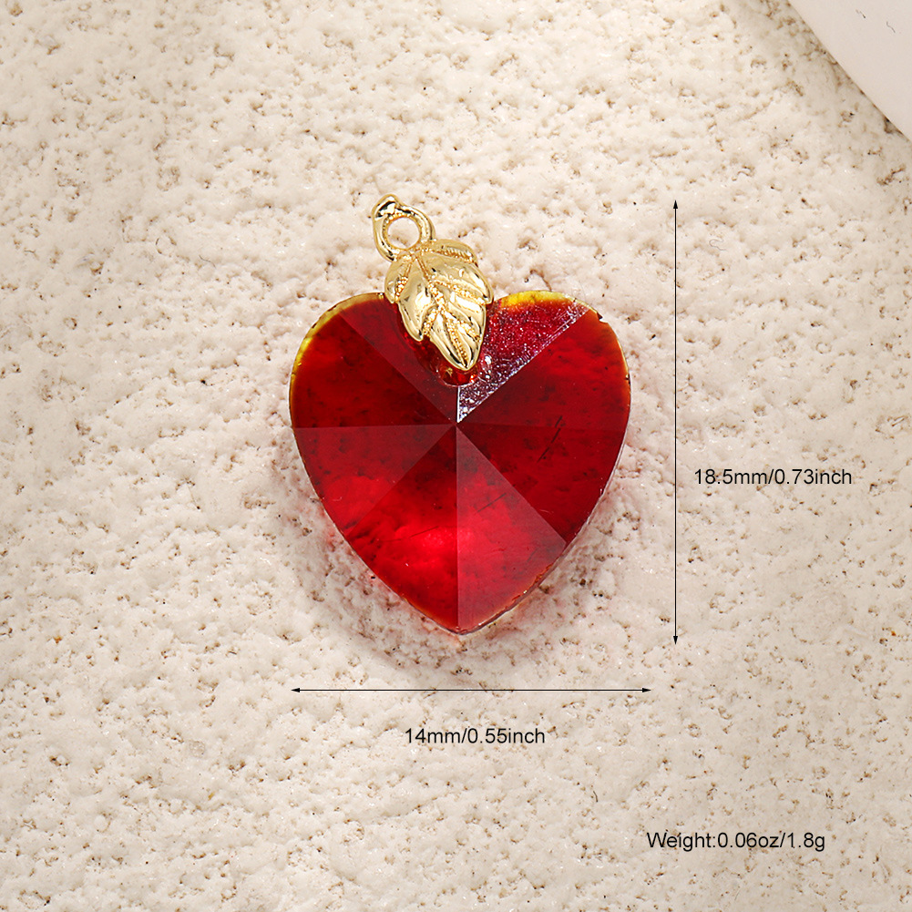 A1055 leaf ruby ​​pendant (excluding chain)