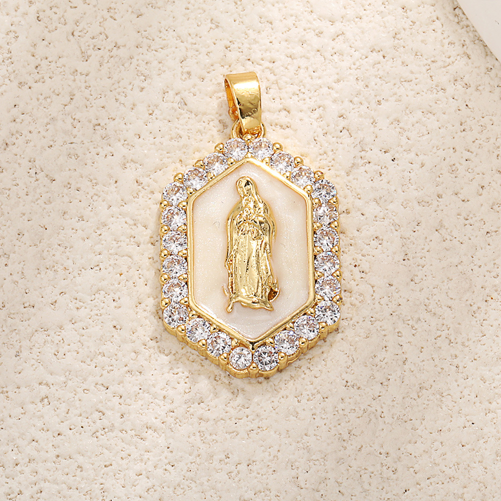 A1035 white zircon madonna