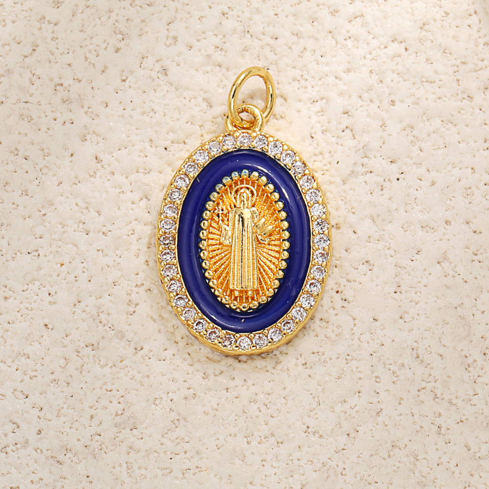 A1044 blue oval madonna