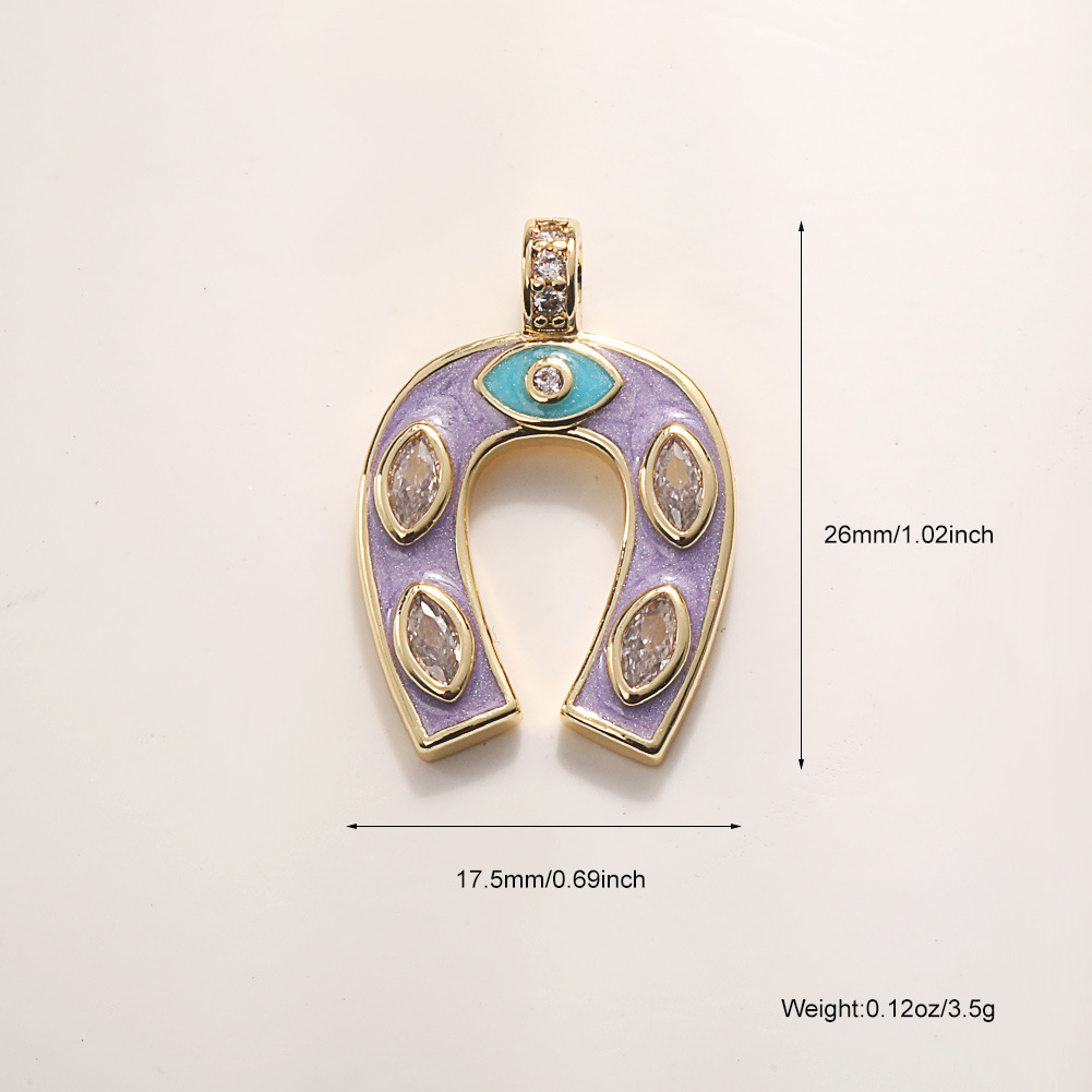 A939 purple zircon horseshoe