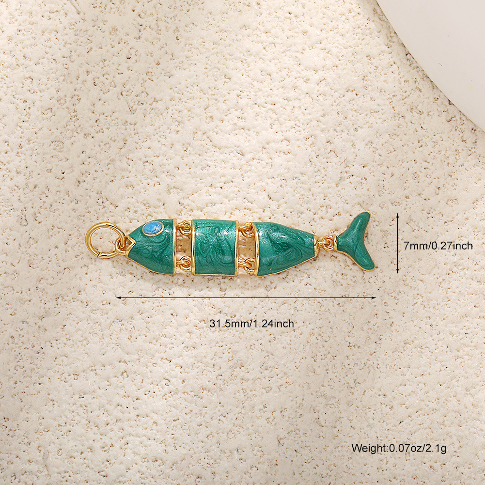 A1027 movable green fish