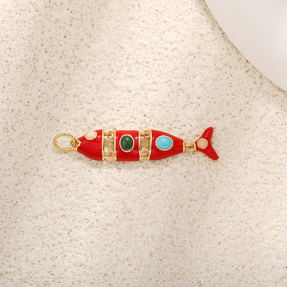 A1031 movable red gem fish