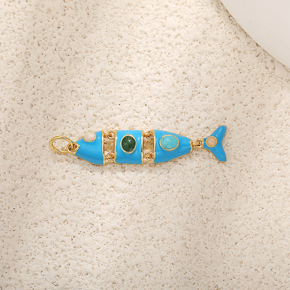 A1032 movable blue gem fish