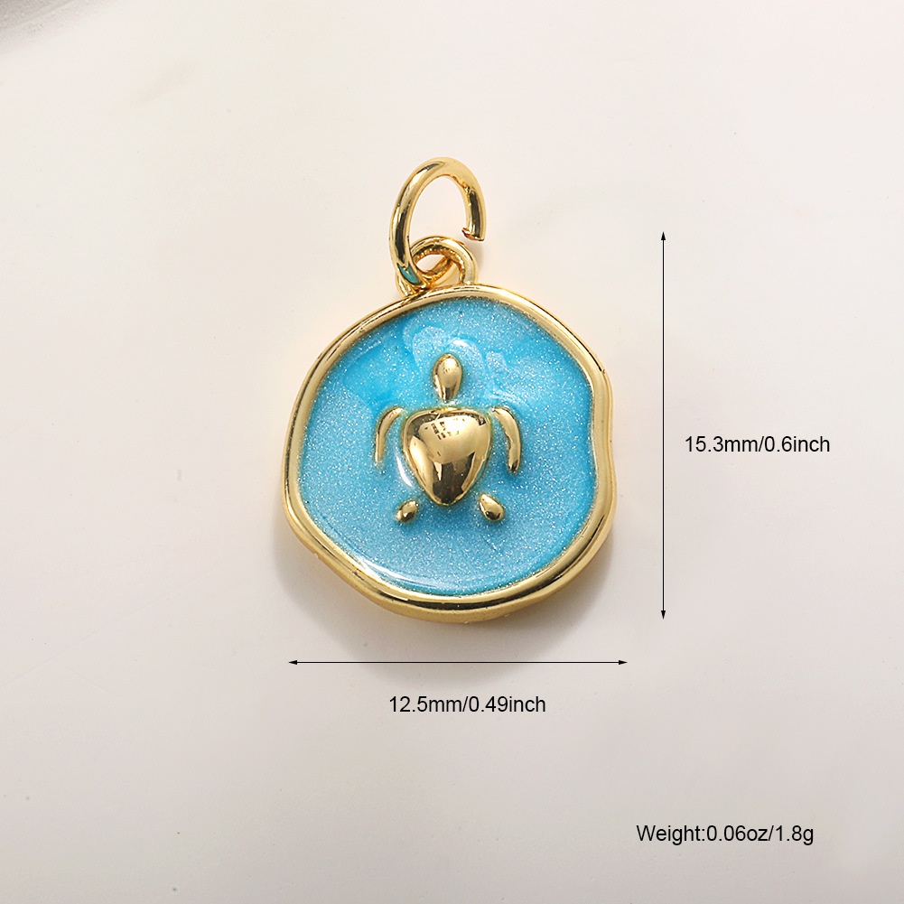 A794 blue oil dripping turtle