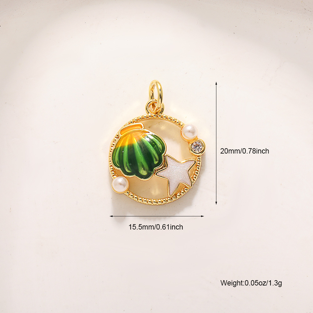 A603 hollow green pearl shell