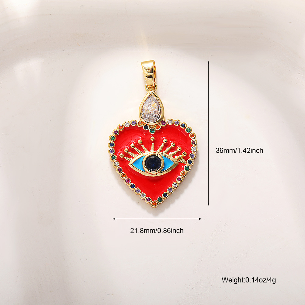 A546 red love eye pendant