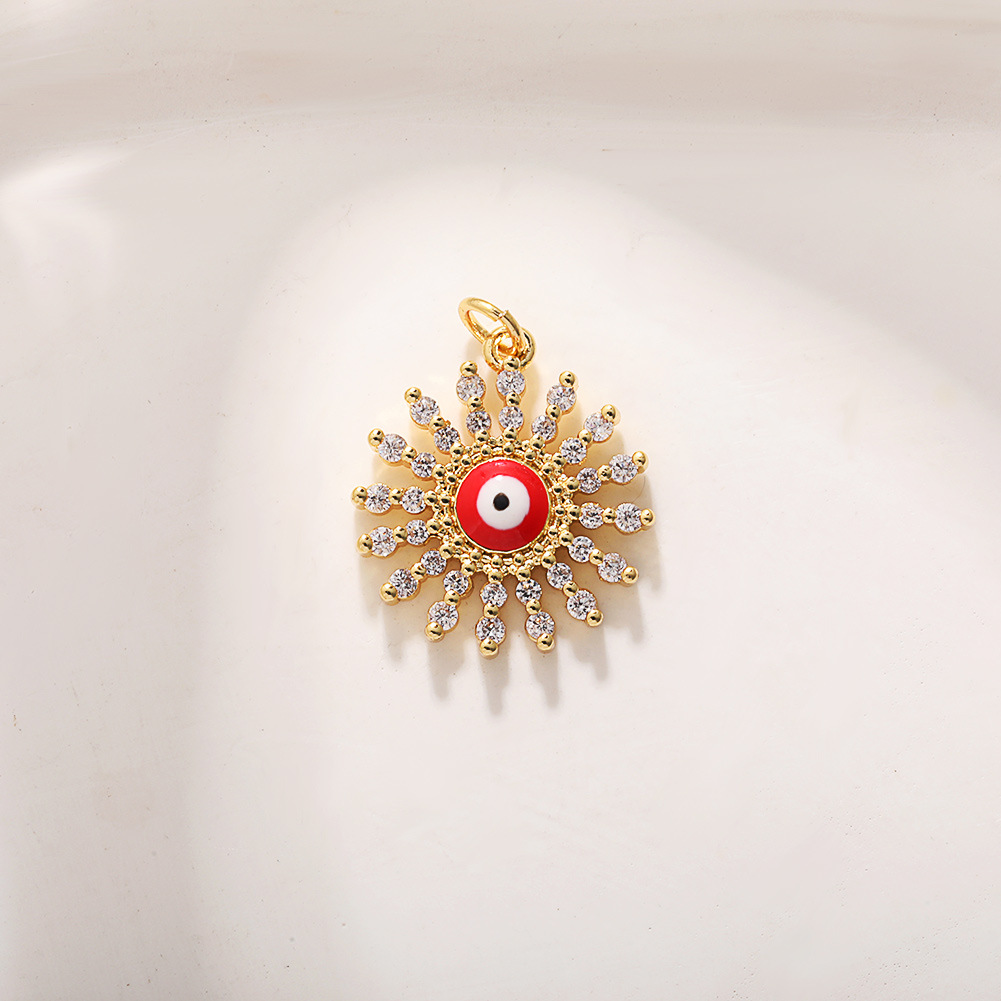 A548 red full zirconia pendant