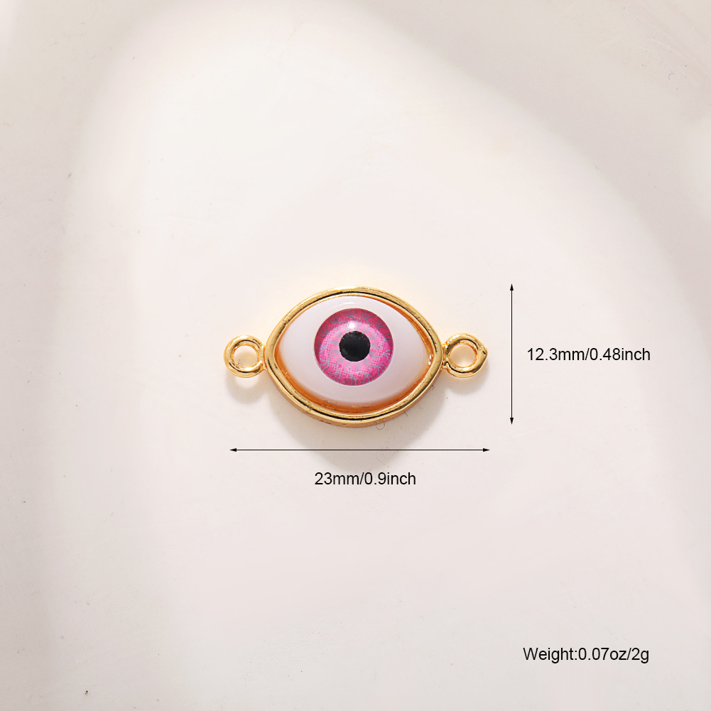 A554 pink oval eyes double holes