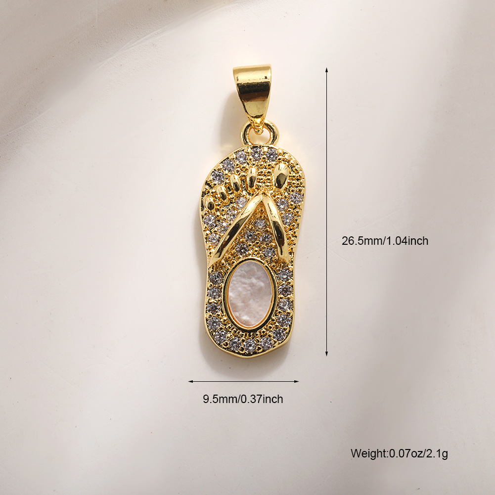 A698 toe slippers (natural white shell)