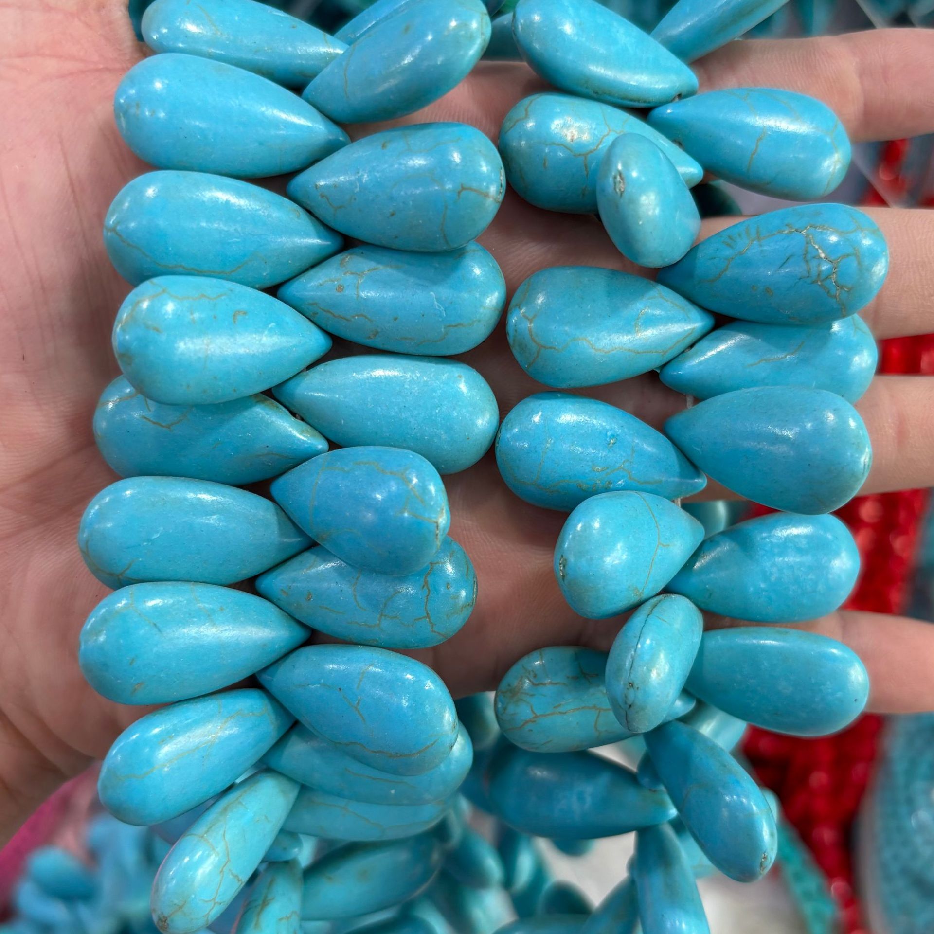 15x29mm horizontal hole flat water droplets (about 58 pieces)