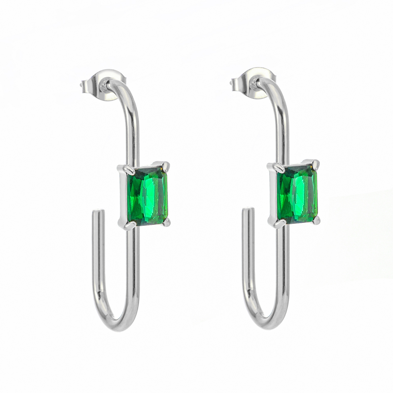 Steel color + green diamond