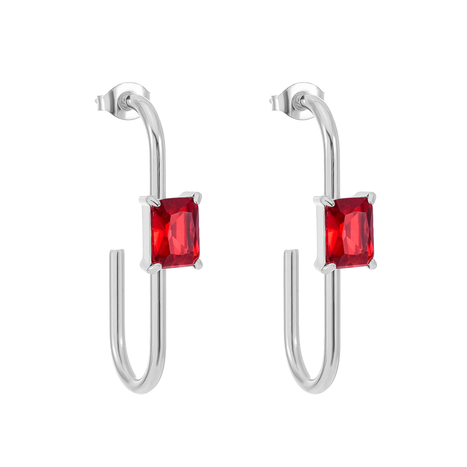 Steel color + red diamond