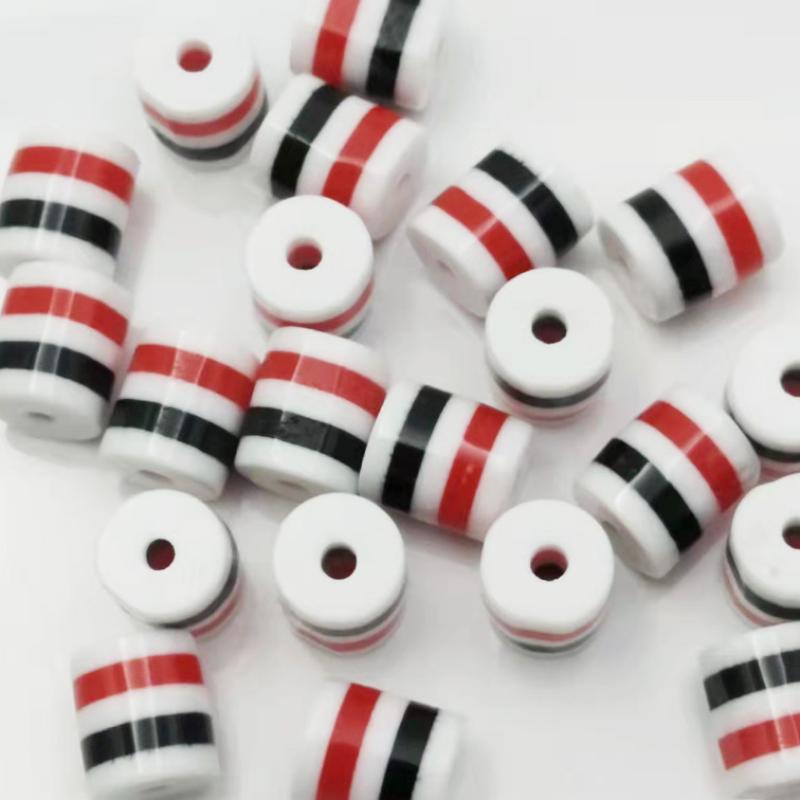 Black and white red stripes