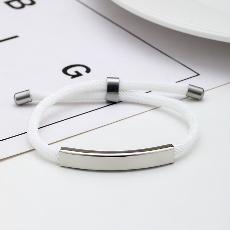 White rope bracelet silver