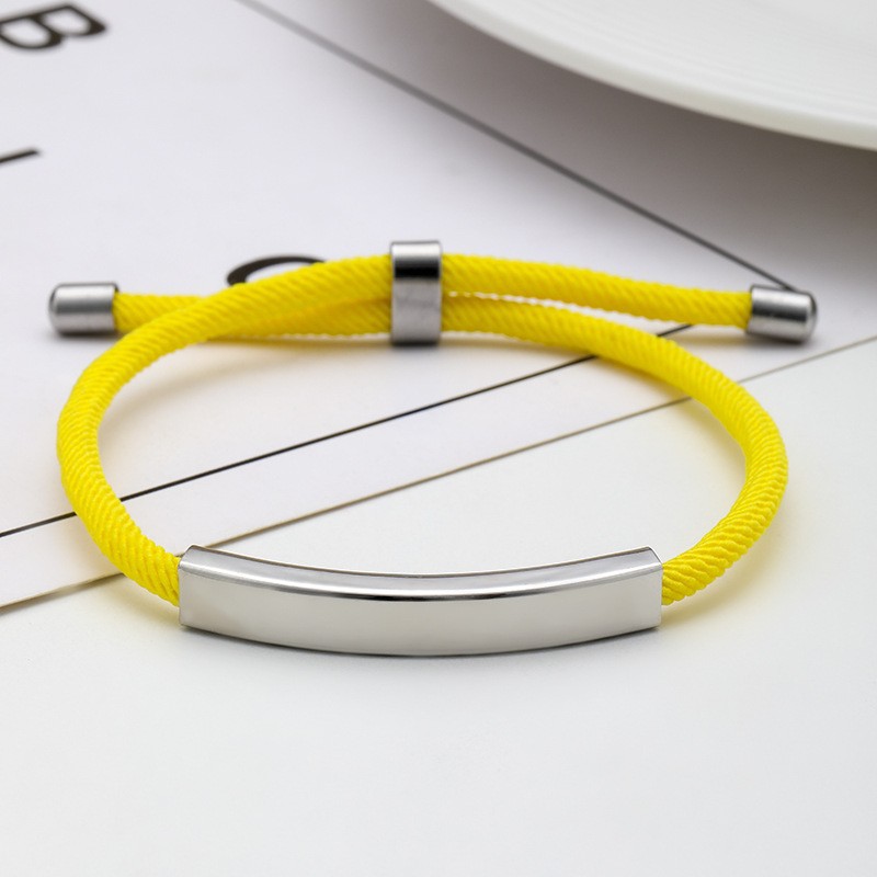 Yellow rope bracelet silver