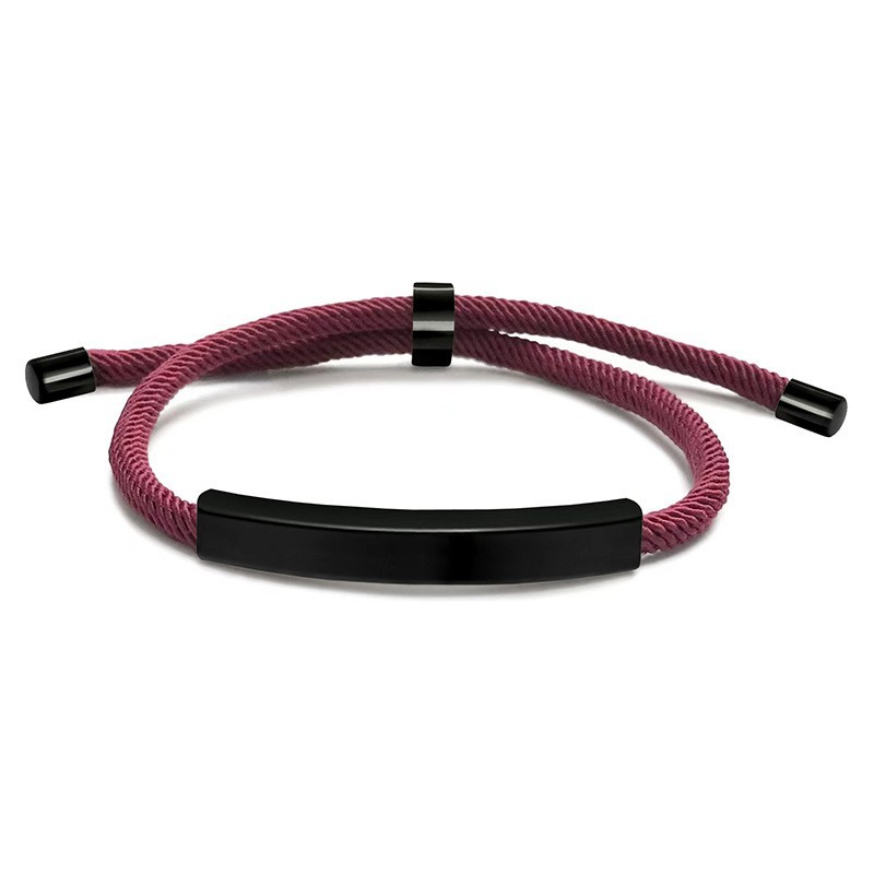 Burgundy rope bracelet black