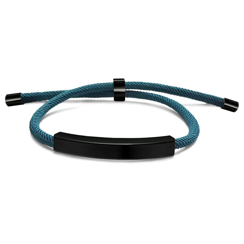 Blue rope bracelet black