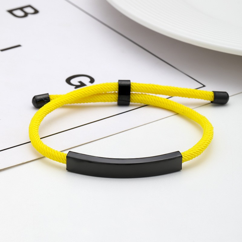 Yellow rope bracelet black